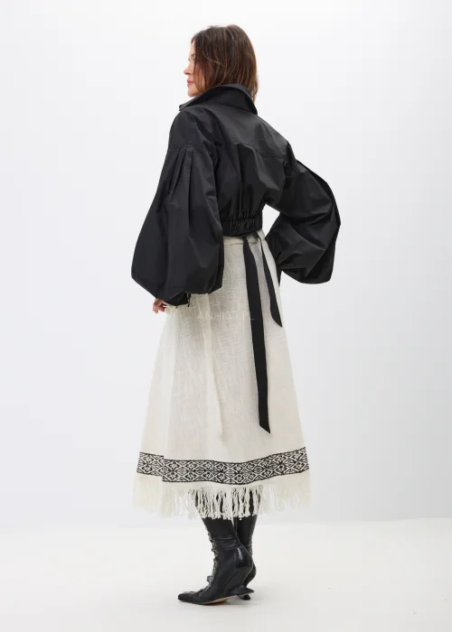 Koszula Midnight Tie Crop Czarna 