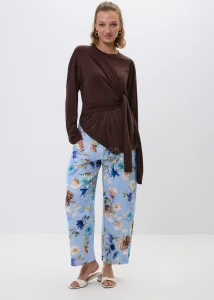 Spodnie Jeansowe Floral Ease Niebieskie 