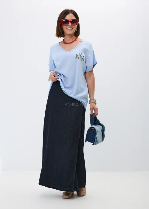 Spódnica Grey Wrap Granatowa