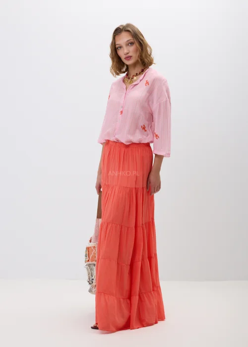 Spódnica Tropical Maxi Koralowa 