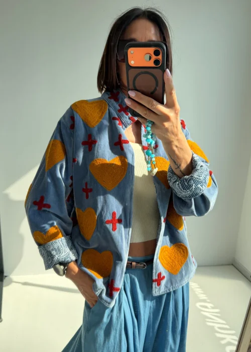Welurowy Żakiet Boho Reversible Bloom NR.70