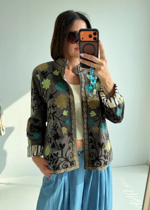 Welurowy Żakiet Boho Reversible Bloom NR.97