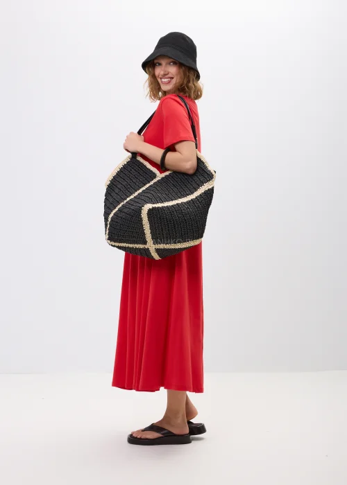 Torba Seaford Czarno-Kremowa 