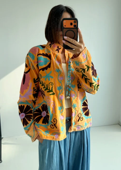 Welurowy Żakiet Boho Reversible Bloom NR.82