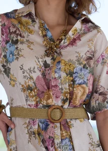 Sukienka Floral Tapestry Beżowa 
