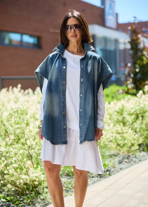 Kamizelka Jeansowa Nivora Ciemny Denim 