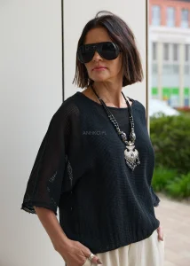Naszyjnik Naturalny Delhi Craft IV Czarny