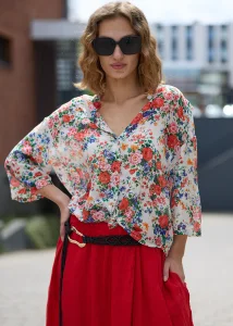Koszula Bloomy Flower Ecru 