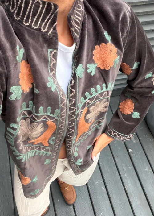 Welurowy Żakiet Boho Reversible Bloom NR.102