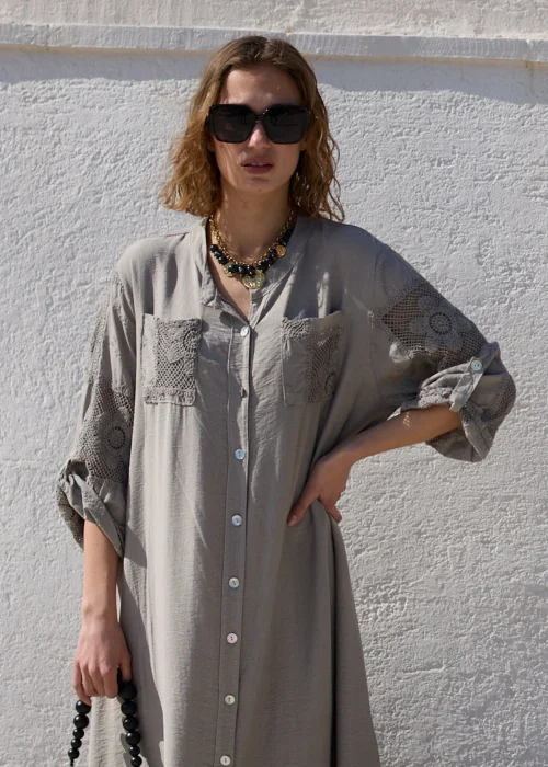Sukienka Crochet Taupe 