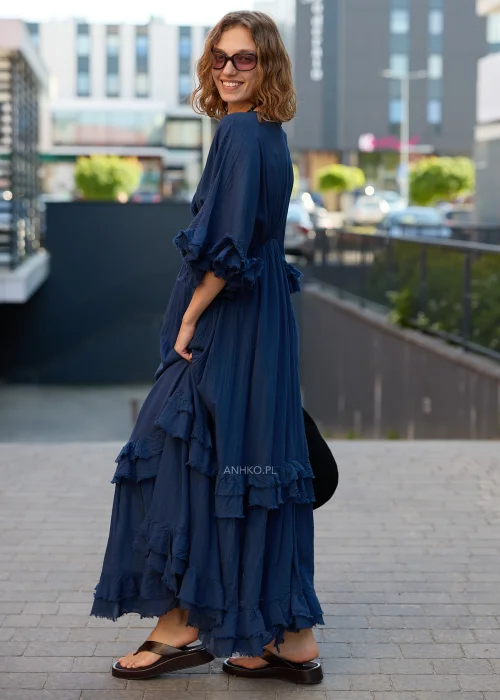 Sukienka Boho Aveline Granatowa 