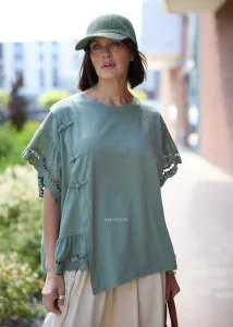 Bluzka Knot Khaki 
