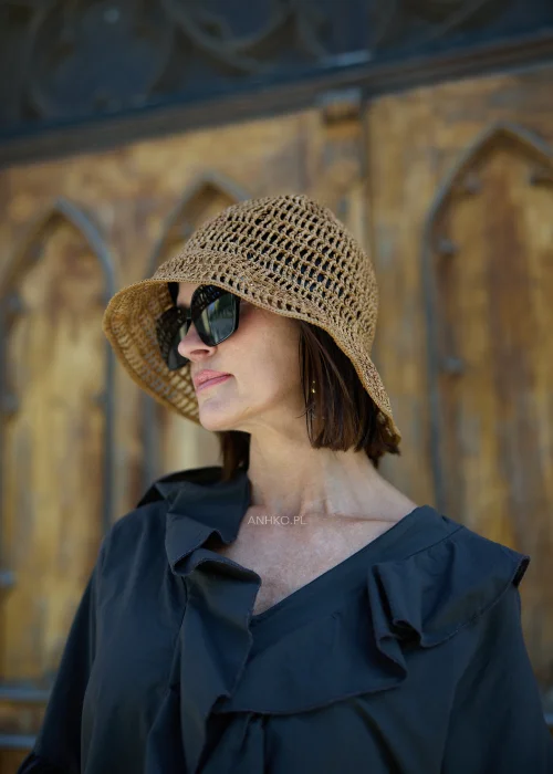 Kapelusz Typu Bucket Hop Raffina Brązowy